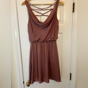 City Triangles Mauve Women’s Formal Knee Length Satin Dress - Size Medium